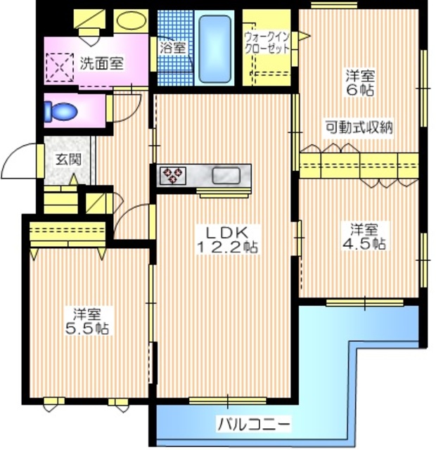 【横浜市保土ケ谷区瀬戸ケ谷町のマンションの間取り】