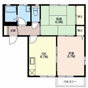安曇野市堀金烏川のアパートの間取り