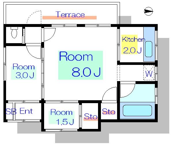 竹中コーポの間取り