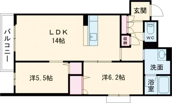 シャーメゾン烏丸五条の間取り