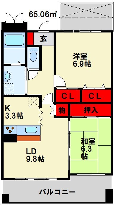 ハビテ通谷の間取り