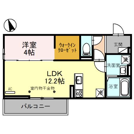 Ｄ-ＲＯＯＭ三河町の間取り