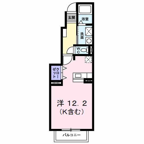 北九州市小倉南区徳力新町のアパートの間取り