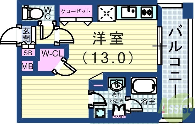 プレジール三ノ宮の間取り