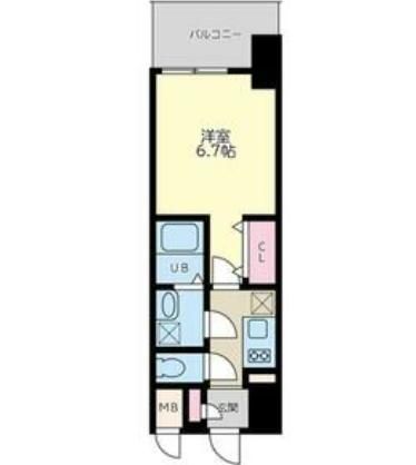 大阪市中央区日本橋のマンションの間取り