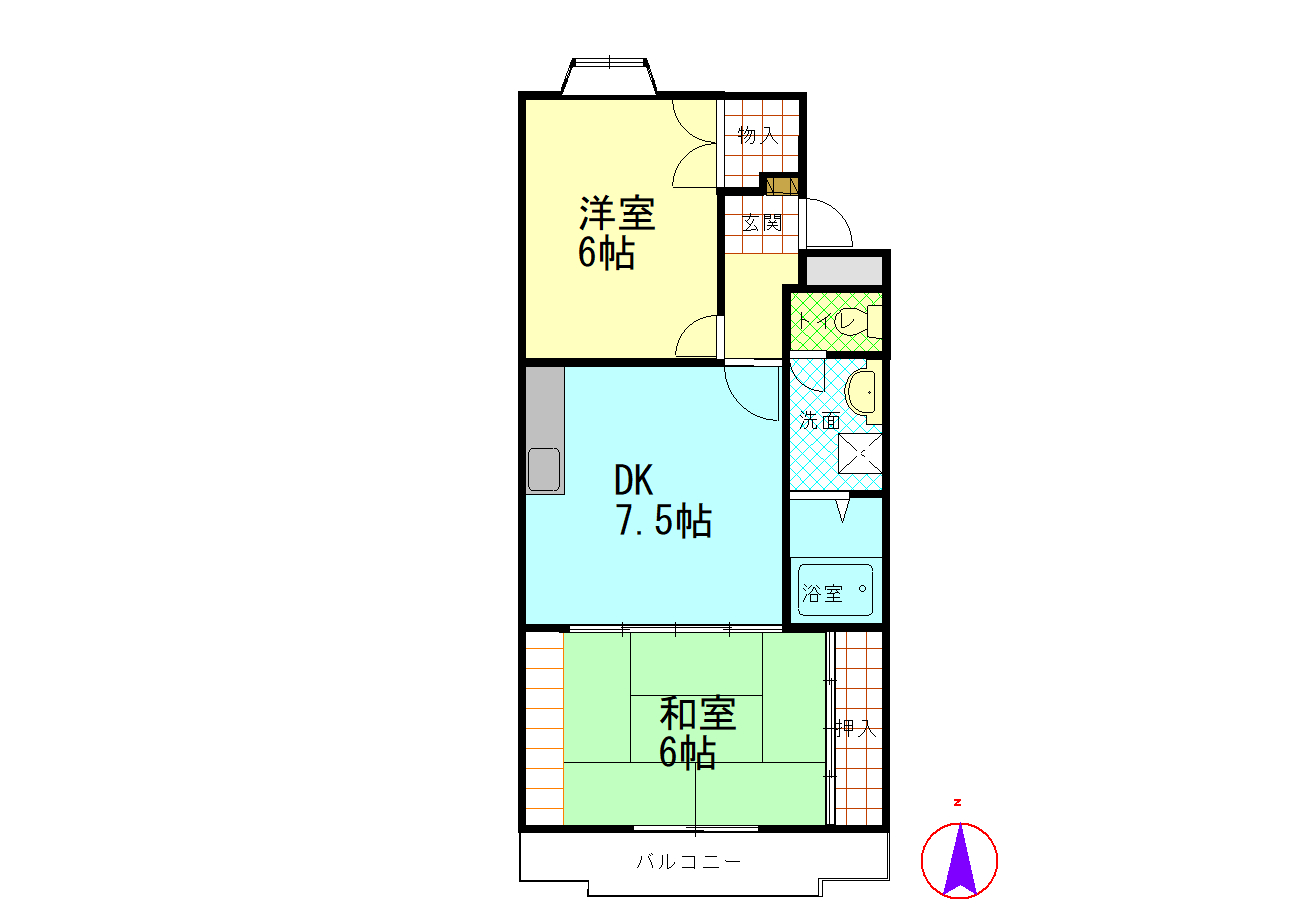 松月マンションの間取り