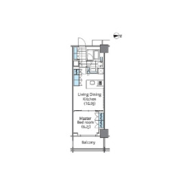 新宿区新宿のマンションの間取り