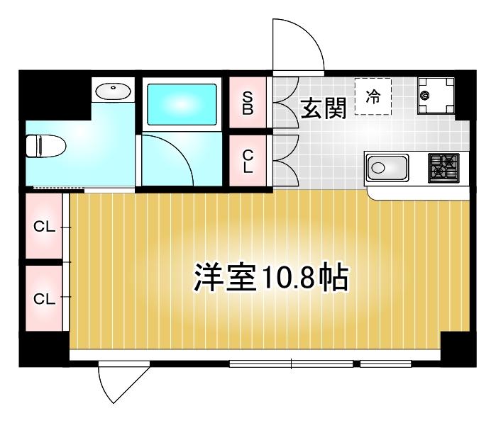 名古屋市東区東桜のマンションの間取り