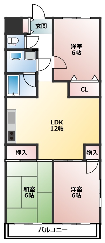 サンフォーレシライトダイの間取り