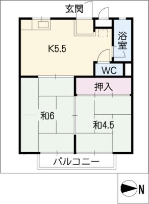 コーポ高羽の間取り