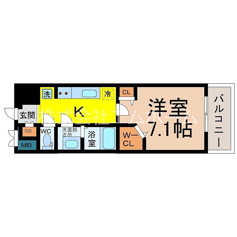 名古屋市中川区高畑のマンションの間取り