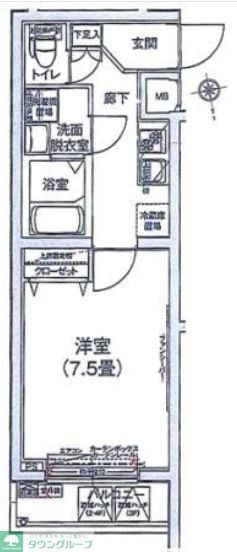 府中市清水が丘のマンションの間取り