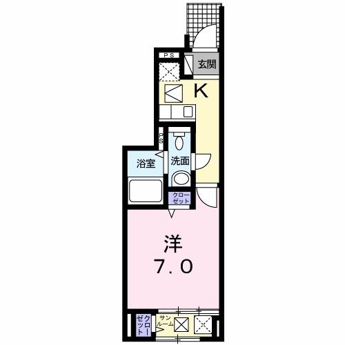 八王子市高尾町のアパートの間取り