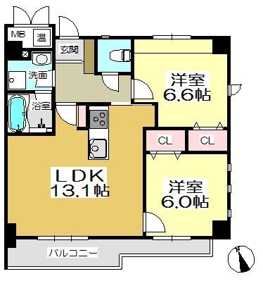 ニューガイアソラーレ下石田の間取り