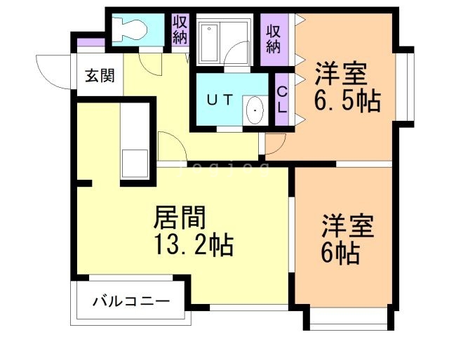 札幌市白石区米里一条のマンションの間取り