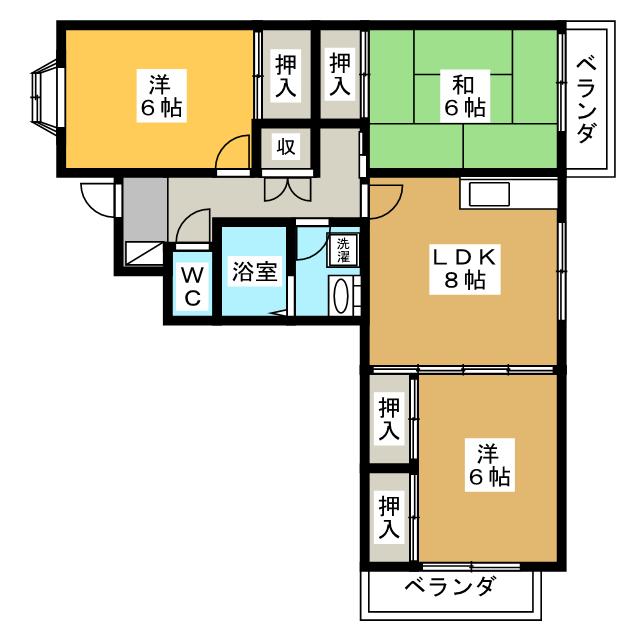 ホワイトビレッジあがたの間取り