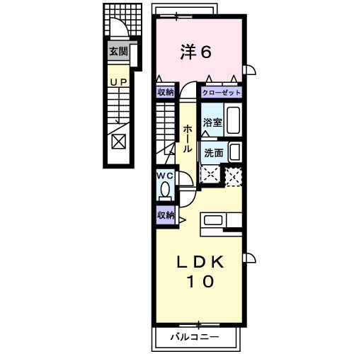 八代市田中町のアパートの間取り