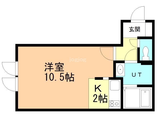 北見市公園町のアパートの間取り