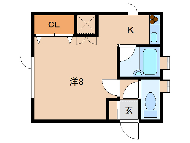 【函館市上野町のアパートの間取り】