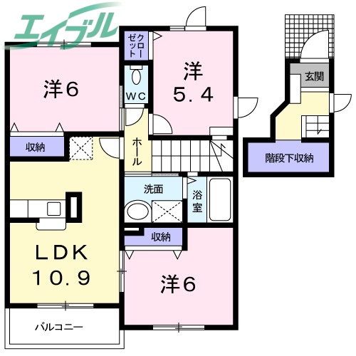 メゾン　アンジュＤ棟の間取り