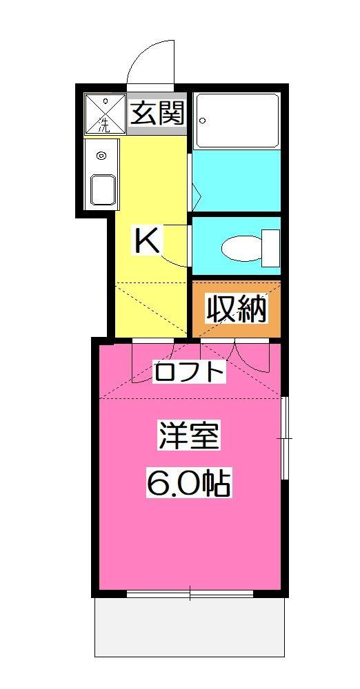 所沢市喜多町のマンションの間取り