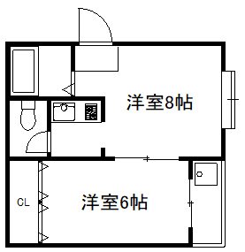 京都市中京区恵比須町のマンションの間取り