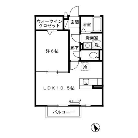 シャルム ガーデン　Ｅの間取り