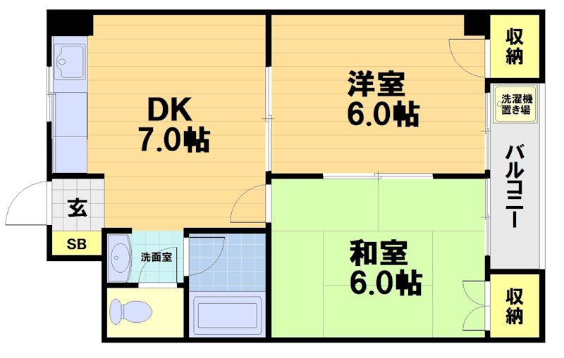 【ハムロハイツ杉田A棟の間取り】