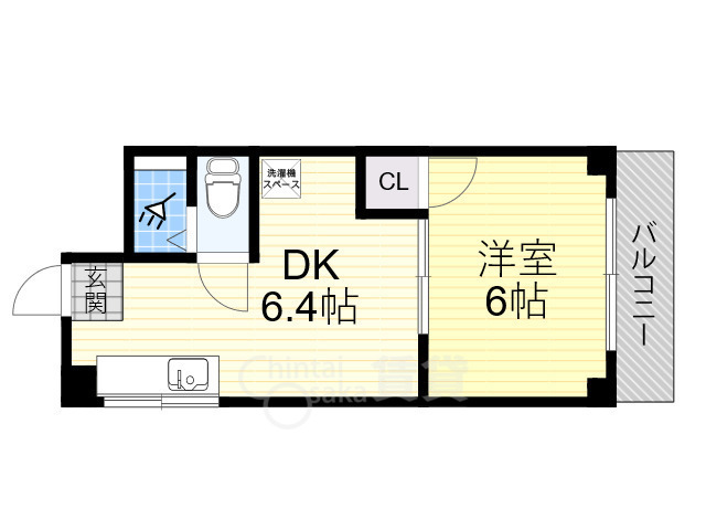 豊中市桜の町のマンションの間取り