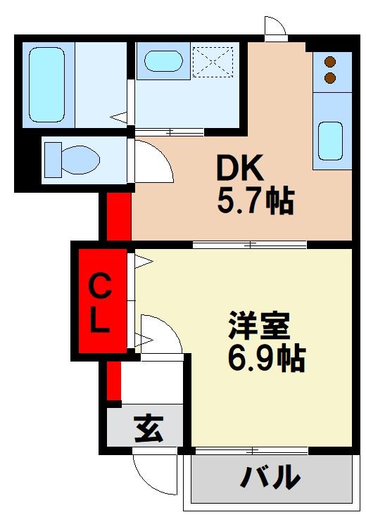 ヴィラ　セントラル二日市の間取り