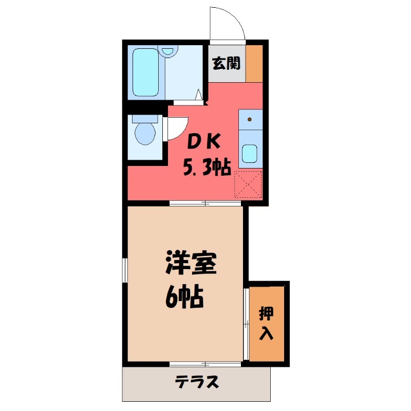 コーポ岡田の間取り