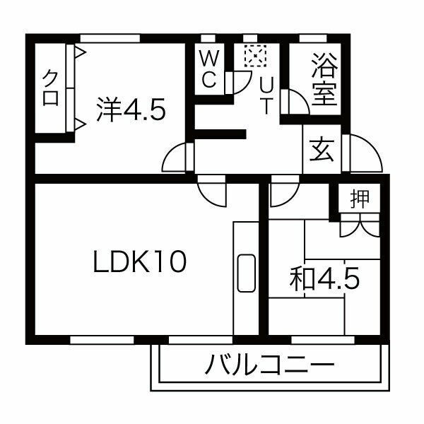 相生山団地３２棟の間取り