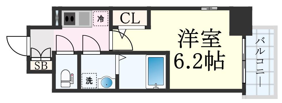 エスリード神戸兵庫駅アクアヴィラの間取り