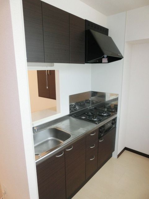 キッチン　２口ガスコンロ付のカウンターキッチン