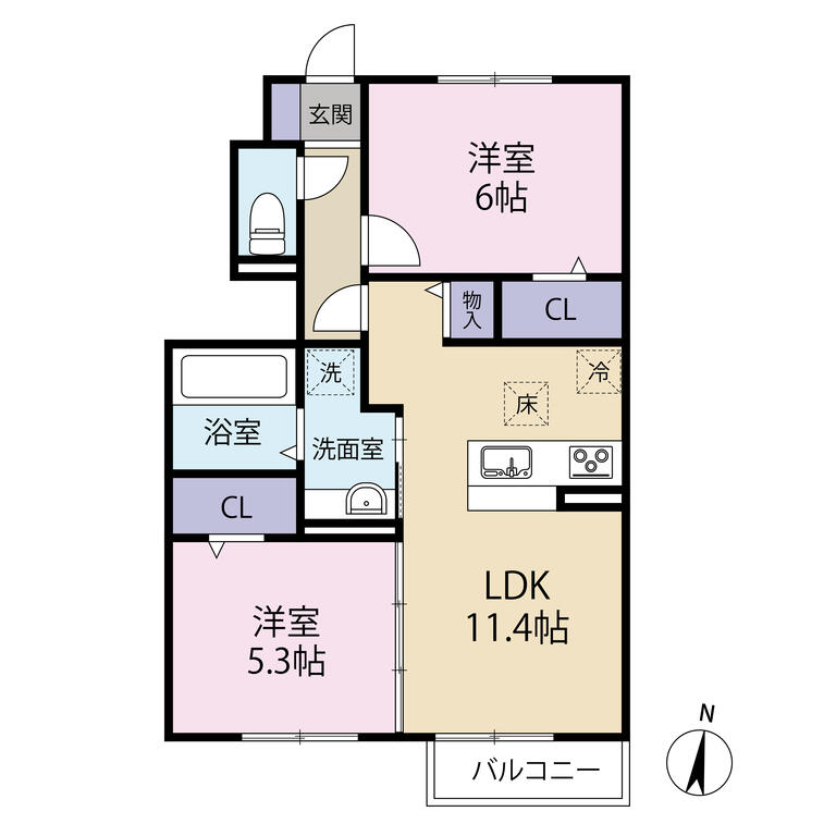 D-ROOM Fourth B棟の間取り