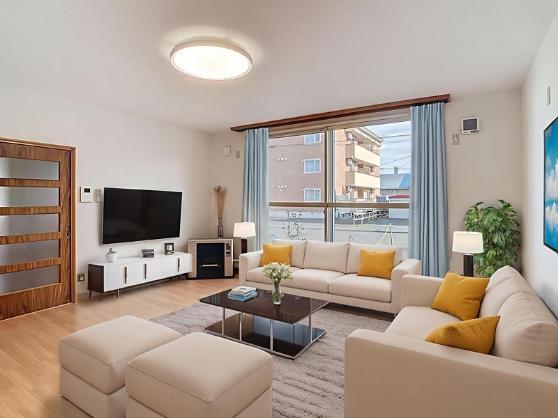 居室・リビング　本画像はCGで作成しており実際に現地に家具は置かれてません。