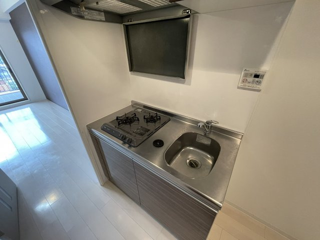 キッチン　２口ガスコンロのシステムキッチンです。