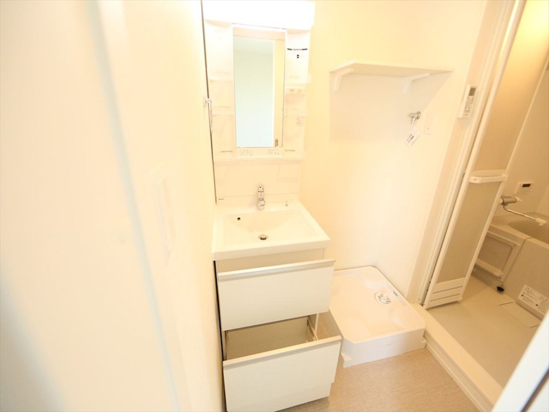 洗面設備　脱衣所　独立洗面台（シャンプードレッサー付）　同仕様写真