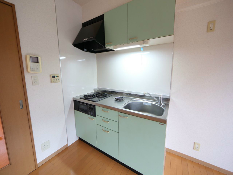 キッチン　システムキッチン　2口ガスコンロ　グリル付