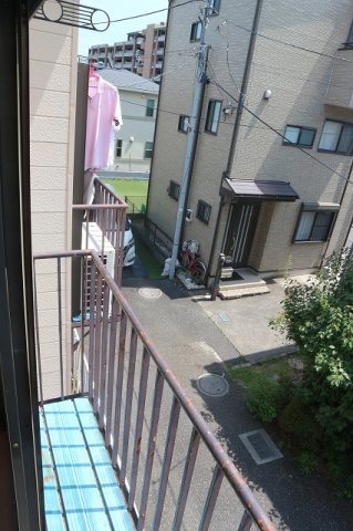 バルコニー　お洋服もしっかりかわきます