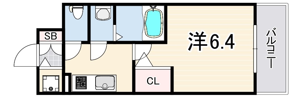 エスリード神戸兵庫駅アクアヴィラの間取り写真