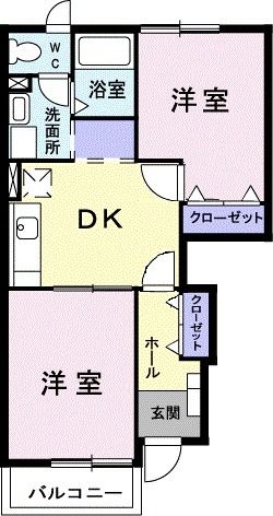 フラワ Iの間取り写真