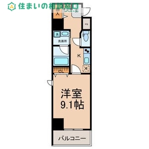 名鉄名古屋本線 東岡崎駅 徒歩4分 15階建 築21年の間取り写真