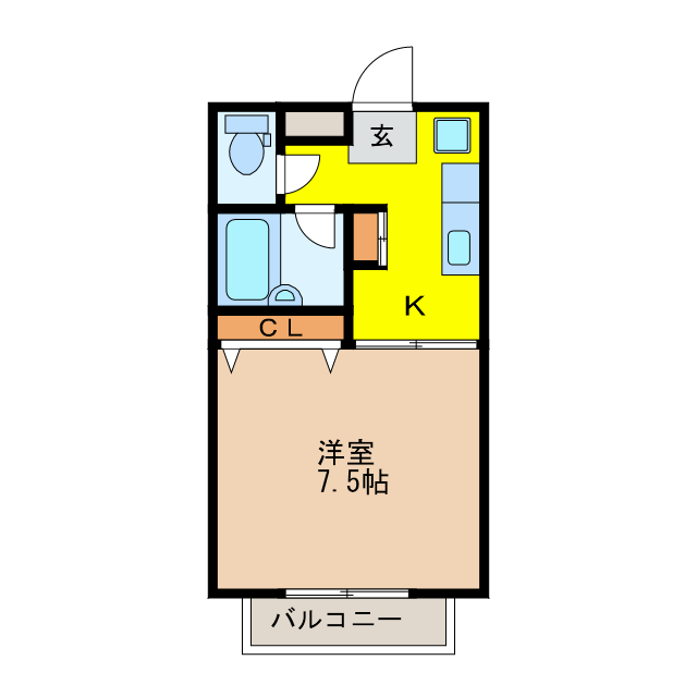 クレストV峰Bの間取り写真