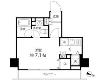 東京メトロ南北線 麻布十番駅 徒歩10分 9階建 築20年の間取り写真