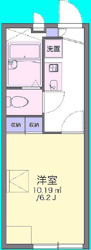 多摩都市モノレール 桜街道駅 徒歩6分 2階建 築24年の間取り写真