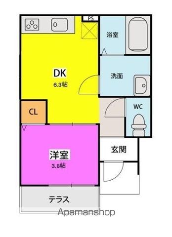 ＪＲ鹿児島本線 笹原駅 徒歩7分 2階建 新築の間取り写真