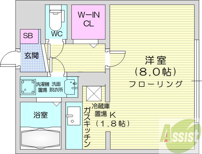 地下鉄東西線 南郷７丁目駅 徒歩6分 4階建 築3年の間取り写真