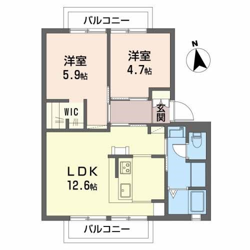 ハイツ左近2の間取り