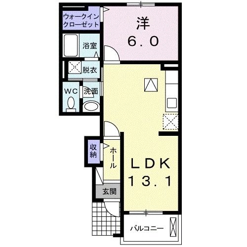 津市河芸町一色のアパートの間取り